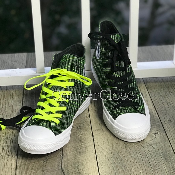 NWT Converse Chuck II Black Volt green yellow WMNS - Picture 5 of 7